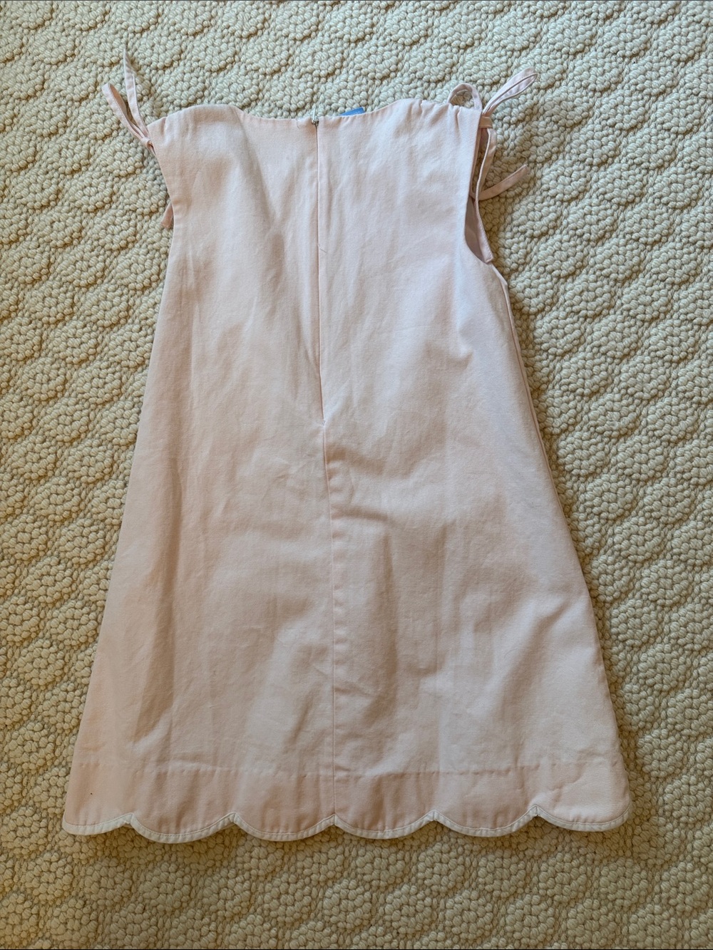 NBW Bella Bliss Light Pink Scalloped Hem Tie-Shoulder Dress - Picture 4 of 4